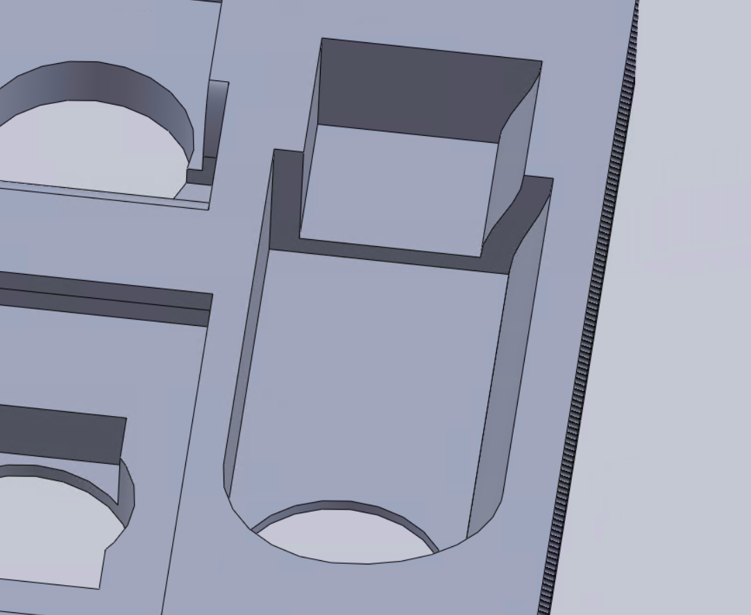 USB Cavity Ledge Ledge in the USB cavity